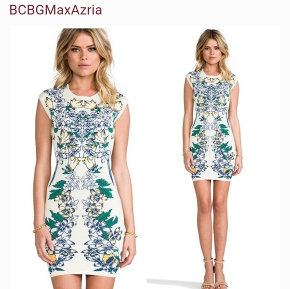 BCBG Ellena Tiger Lily Dress bodycon dress size XS - Picture 6 of 10